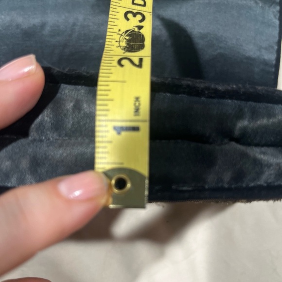 Vintage Black Velvet Evening Clutch With Double Beaded Raised Scenic Taj Mahal - Picture 3 of 16